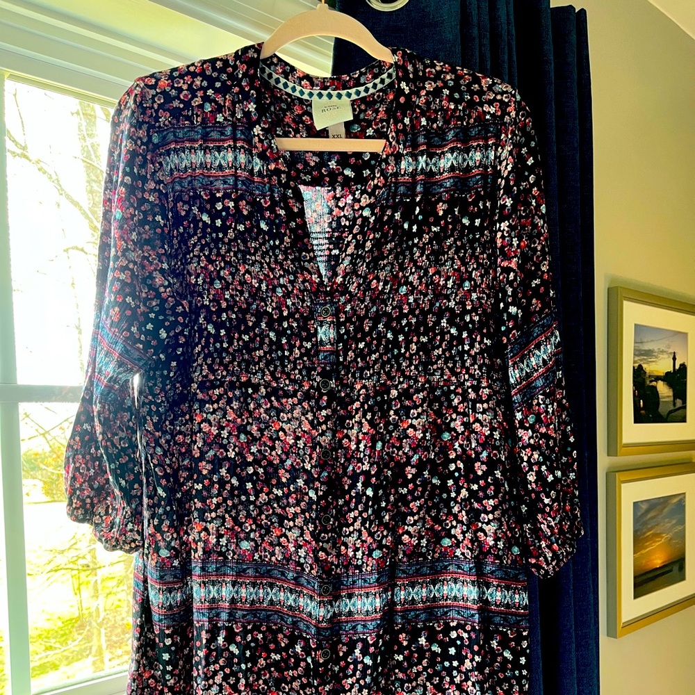 KNOX ROSE Dress-3/4 Sleeve